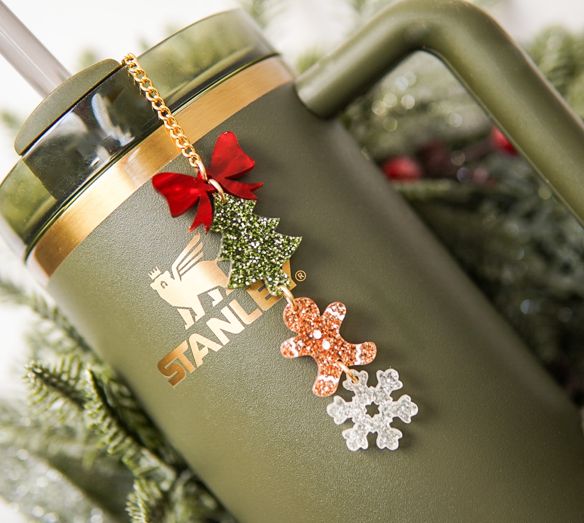 Christmas Gingerbread Tumbler Charm