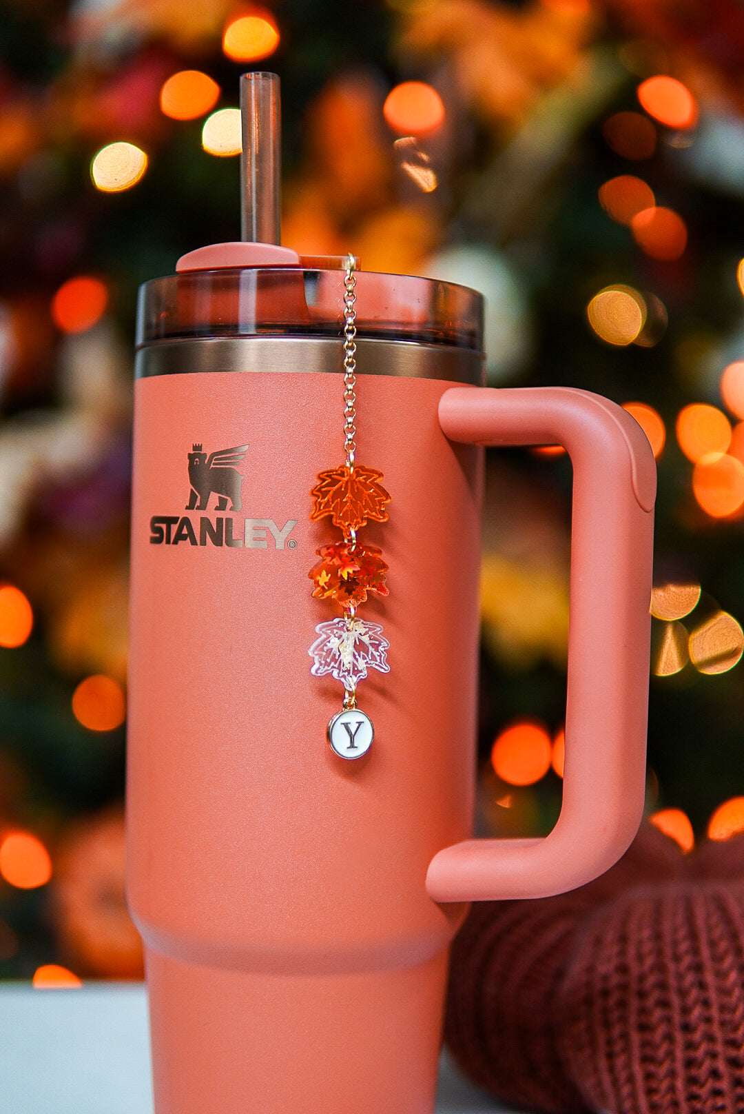 Fall Leaves Tumbler Charm
