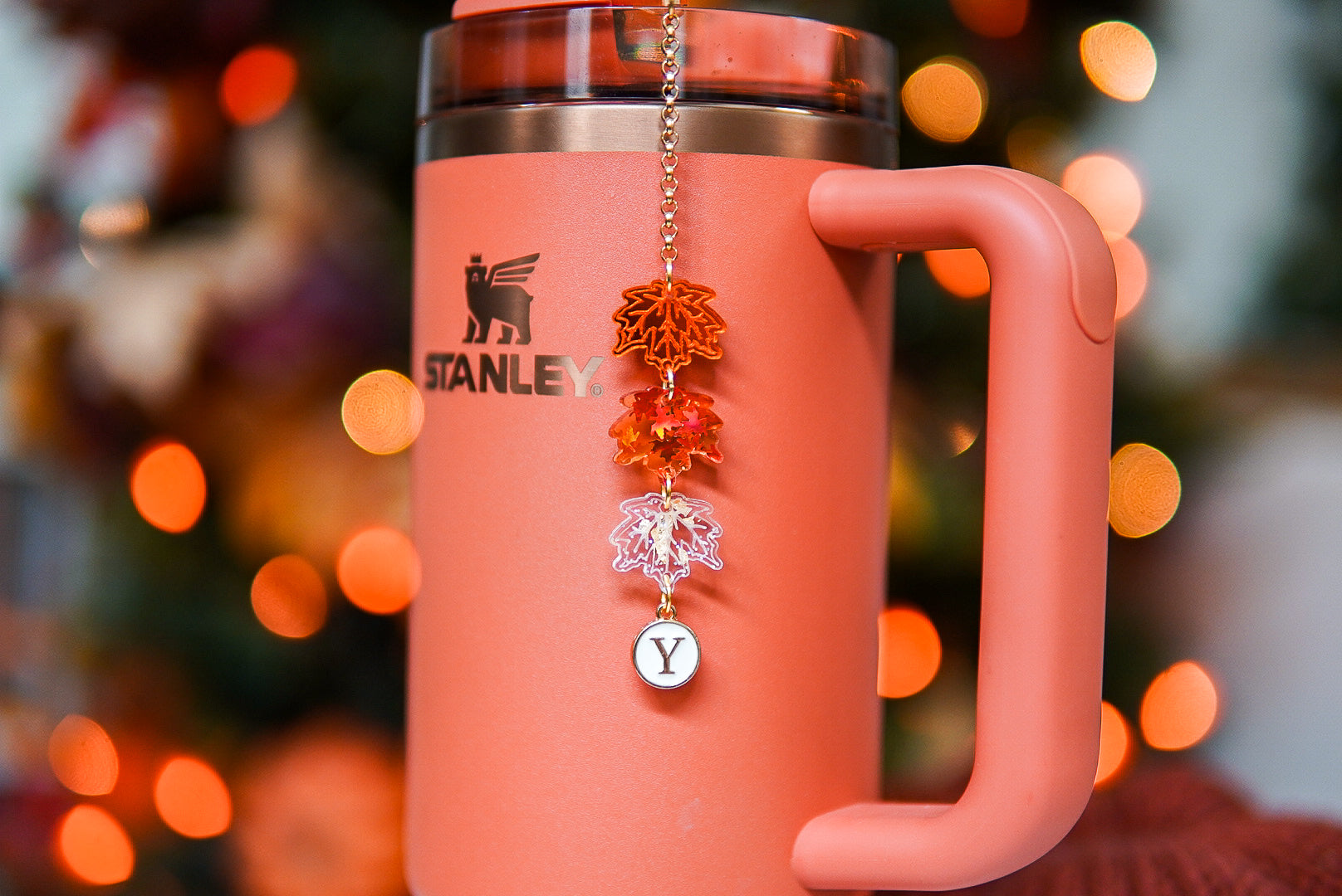 Fall Leaves Tumbler Charm