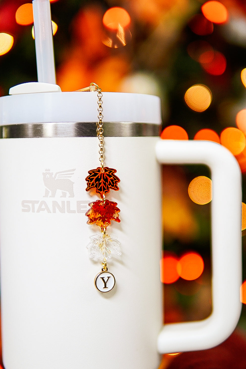 Fall Leaves Tumbler Charm