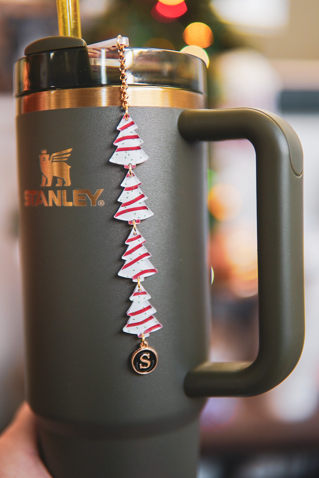 Christmas Cake Tumbler Charm