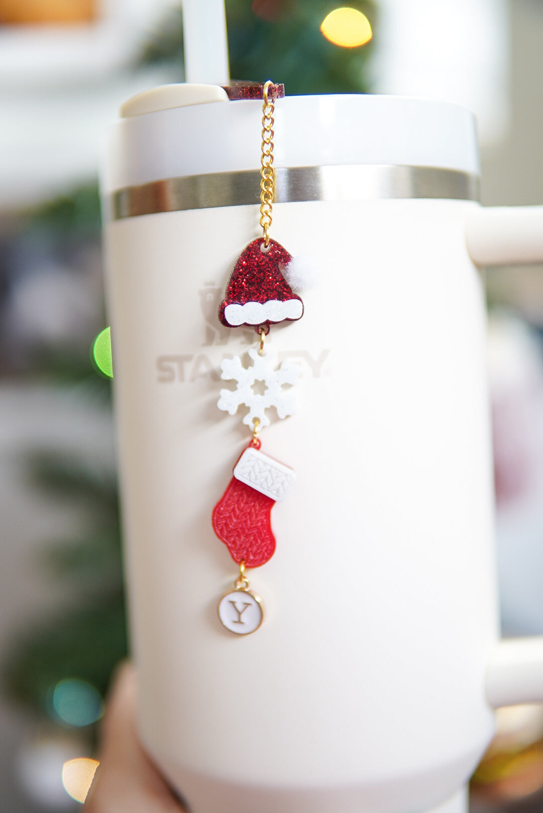Sant's Stocking Tumbler Charm