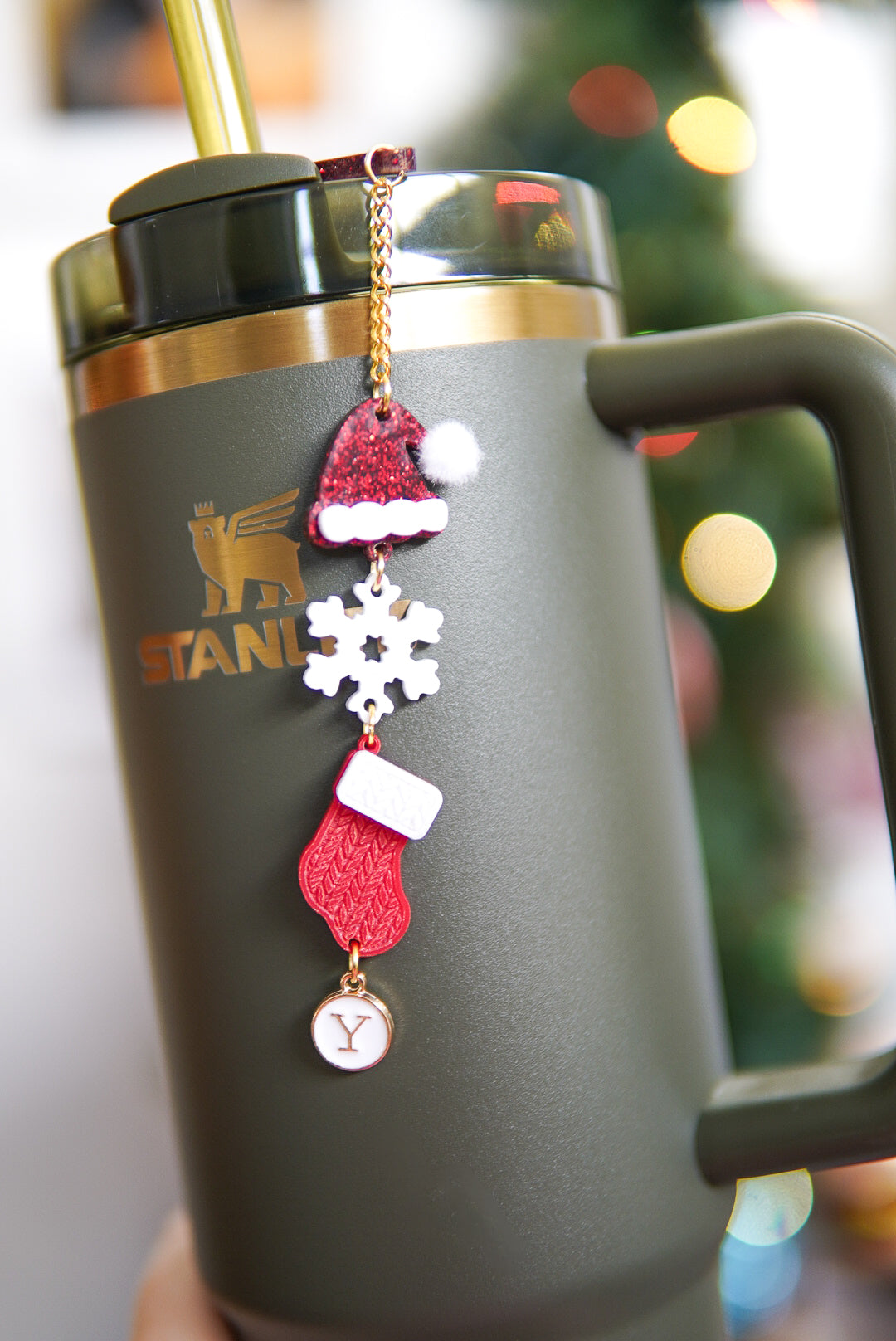 Sant's Stocking Tumbler Charm