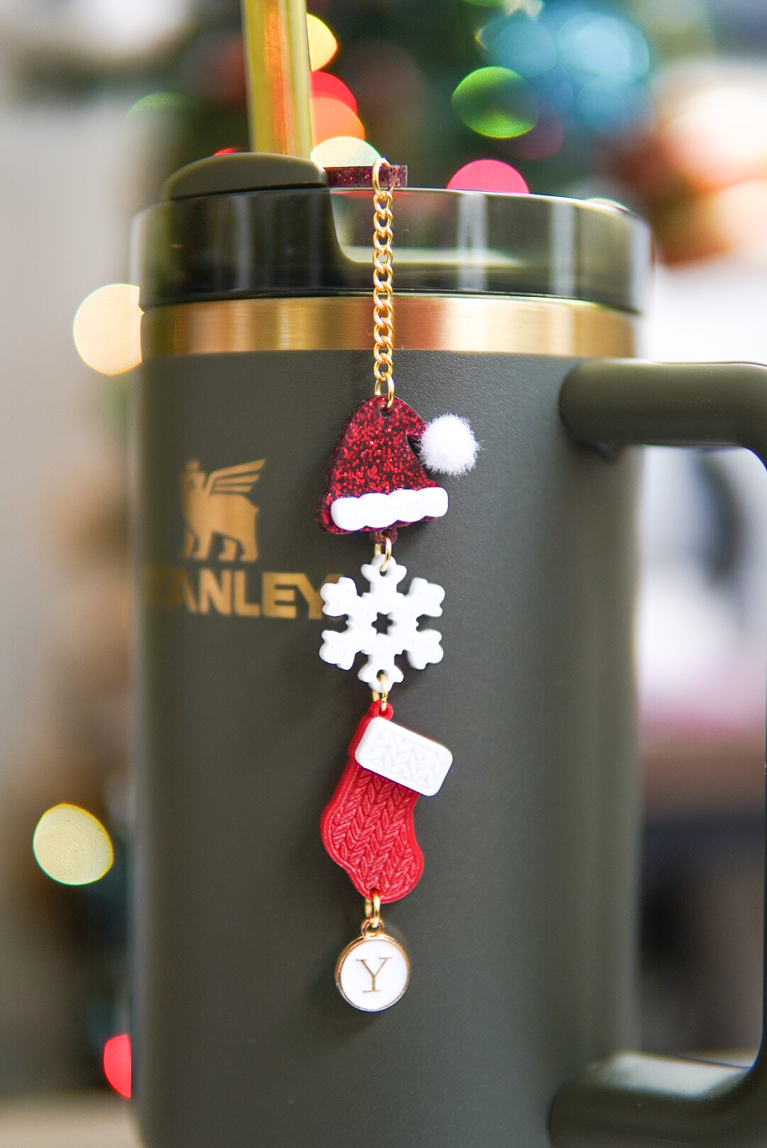 Sant's Stocking Tumbler Charm