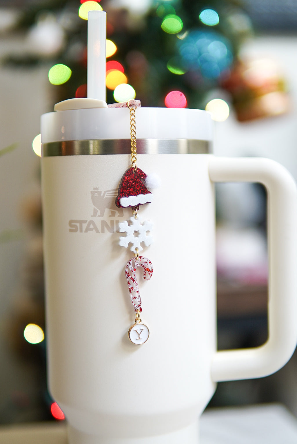 Peppermint Candy Cane Tumbler Charm