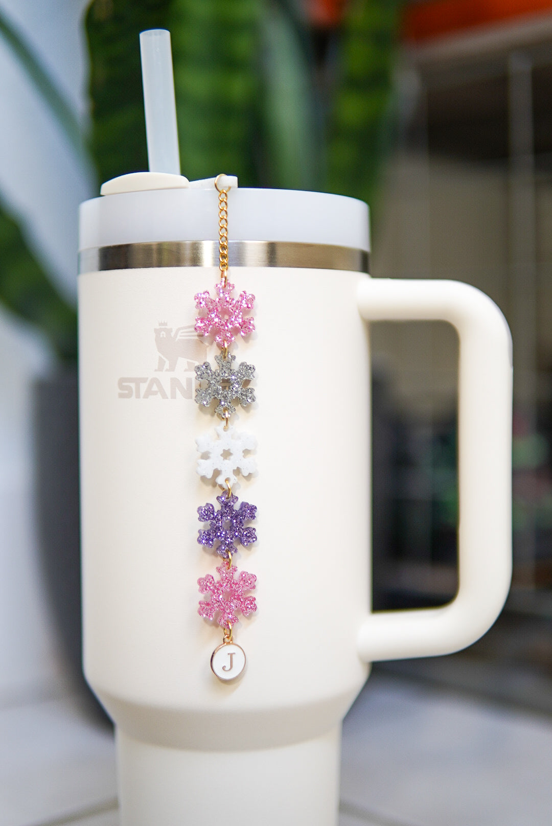 Girly Snowflake Tumbler Charm