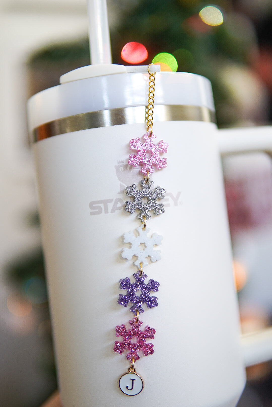 Girly Snowflake Tumbler Charm
