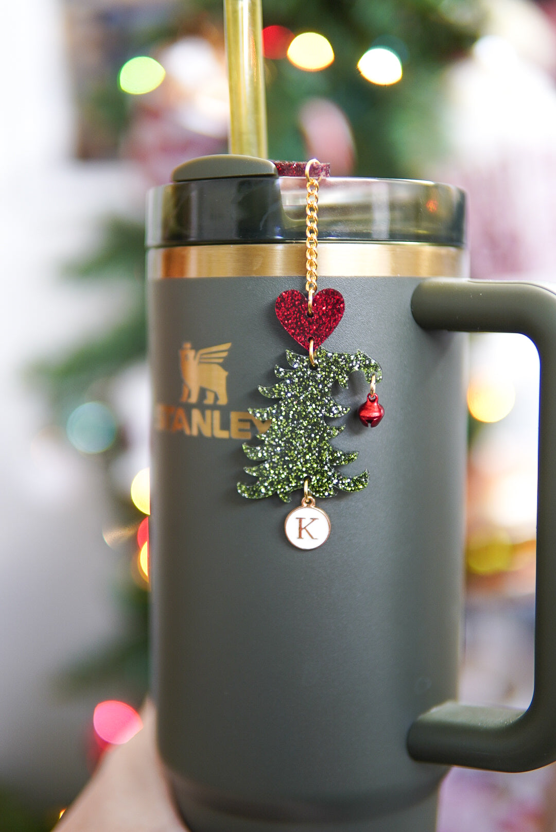 Whimsical Christmas Tree Tumbler Charm