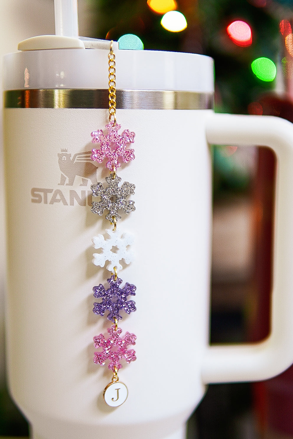 Girly Snowflake Tumbler Charm