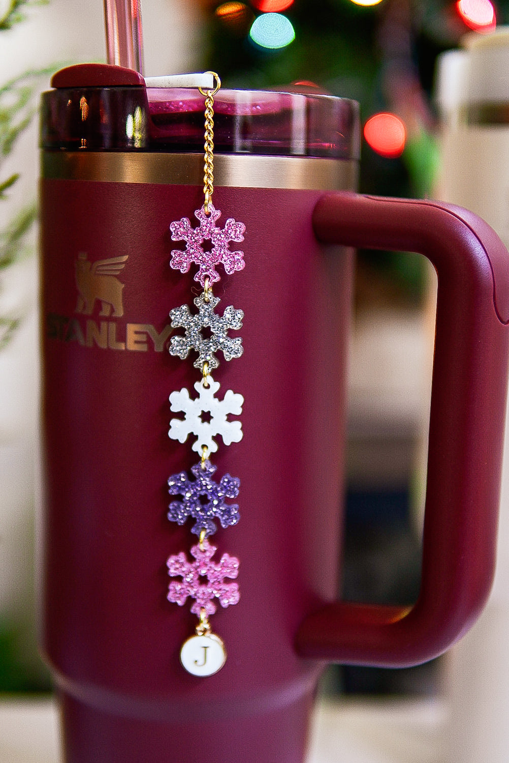 Girly Snowflake Tumbler Charm