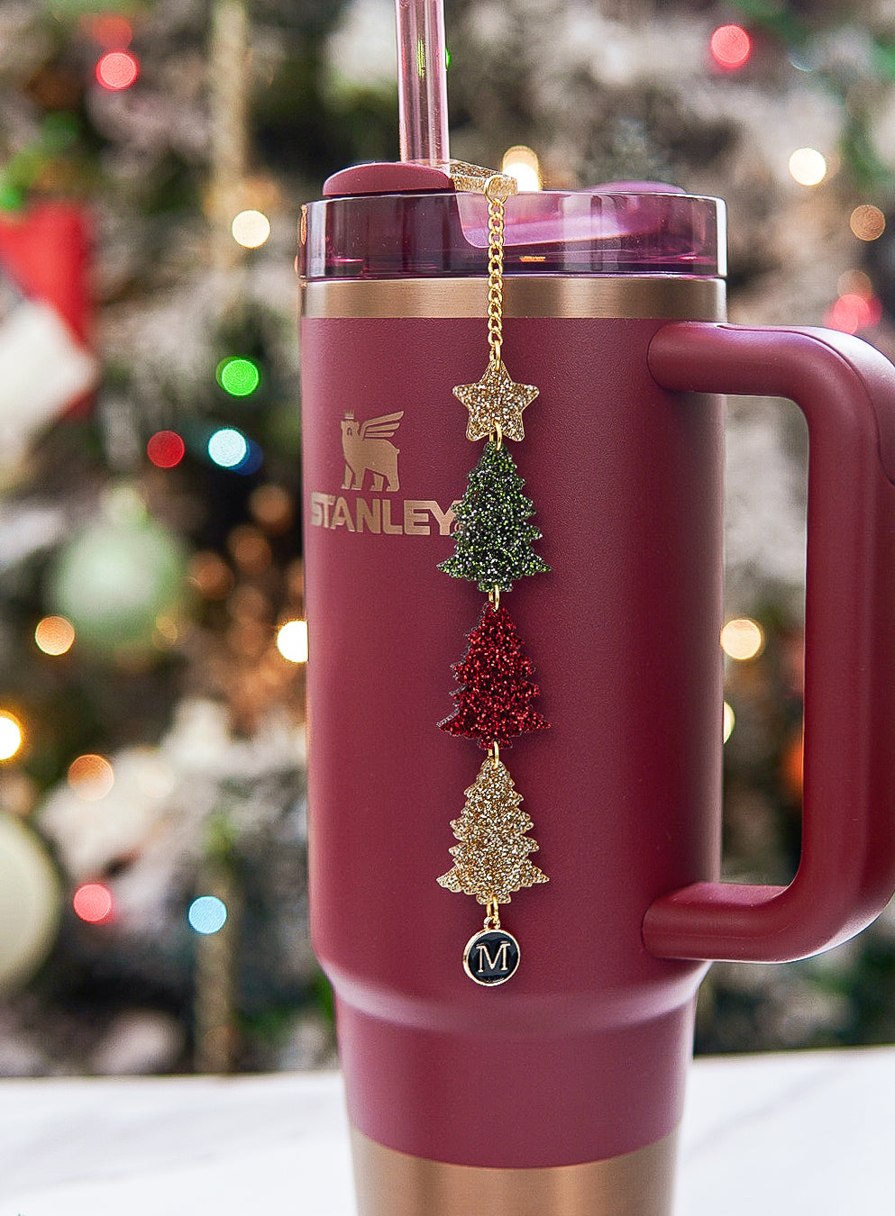 Christmas Tree Trio Tumbler Charm