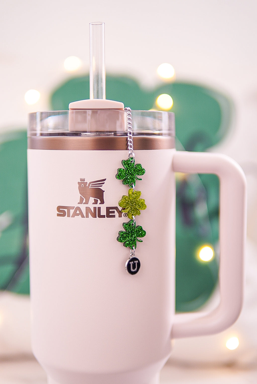 Short Clovers St. Patrick's Day Tumbler Charm