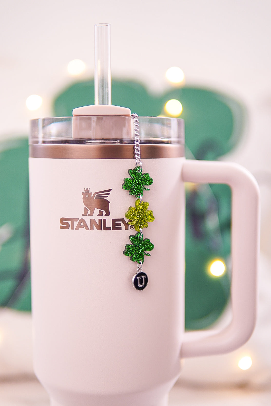Short Clovers St. Patrick's Day Tumbler Charm