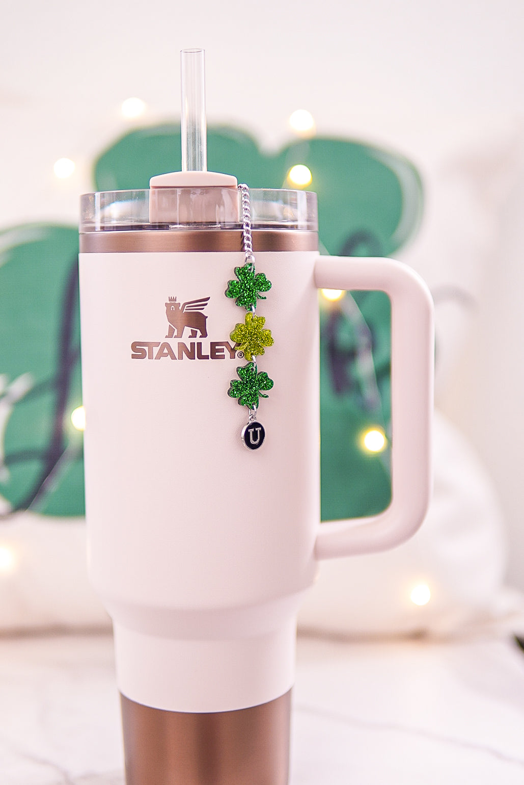 Short Clovers St. Patrick's Day Tumbler Charm