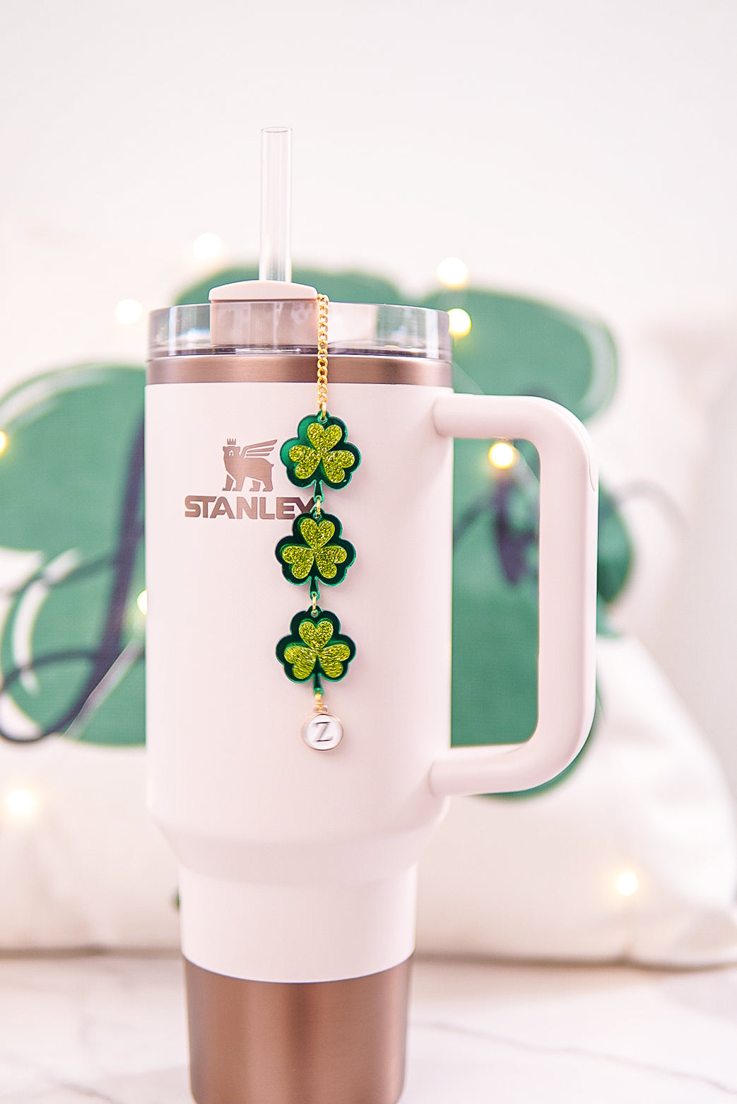 Layered Shamrocks St. Patrick's Day Tumbler Charm