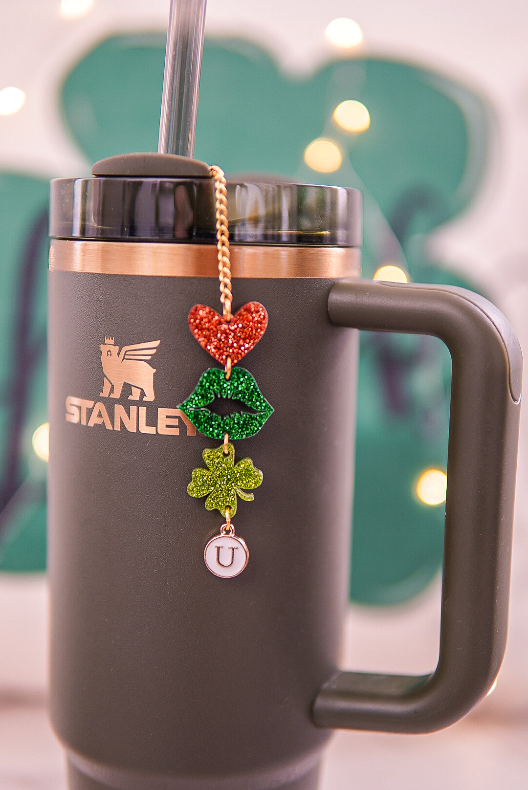 Kiss Me St. Patrick's Day Tumbler Charm