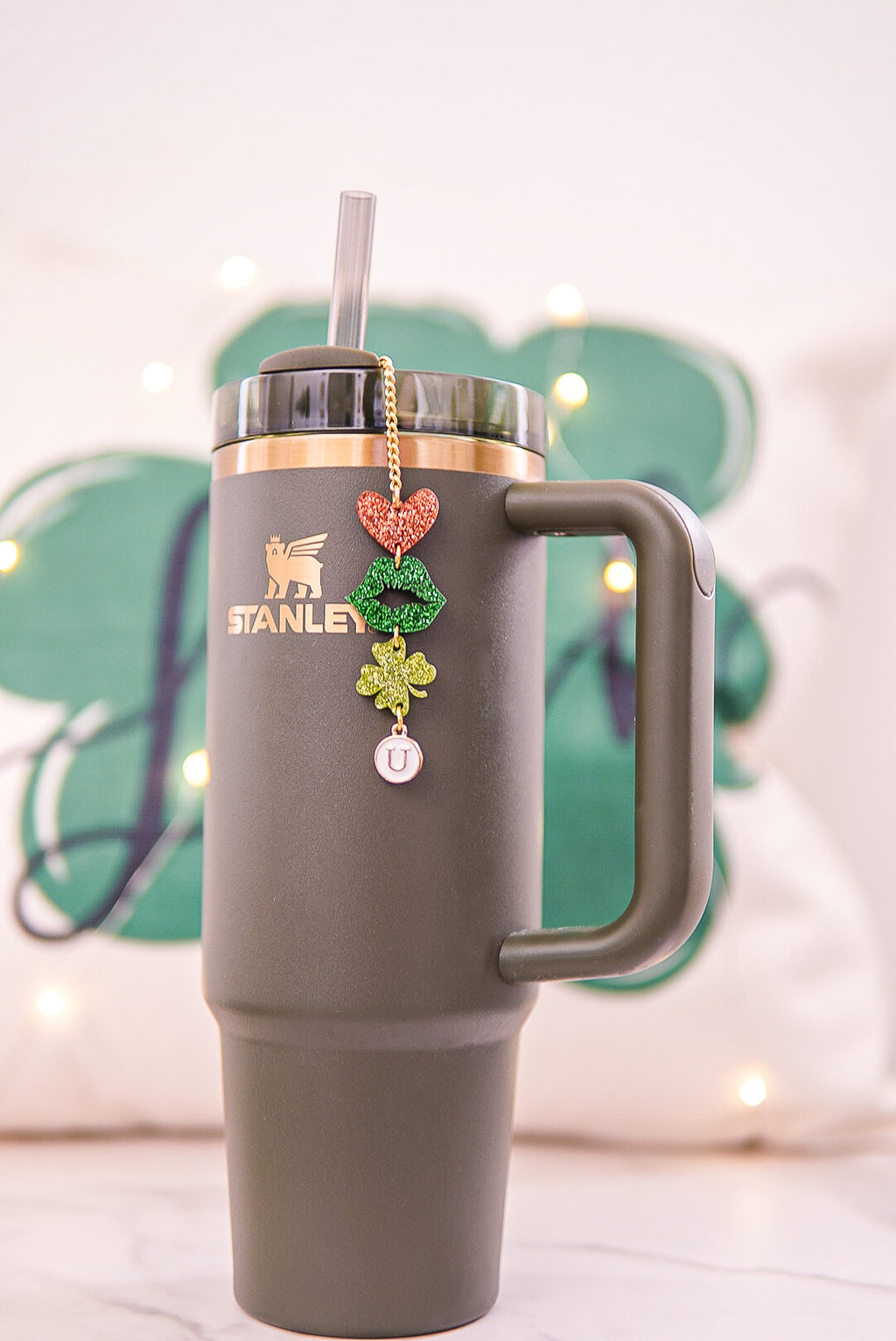 Kiss Me St. Patrick's Day Tumbler Charm
