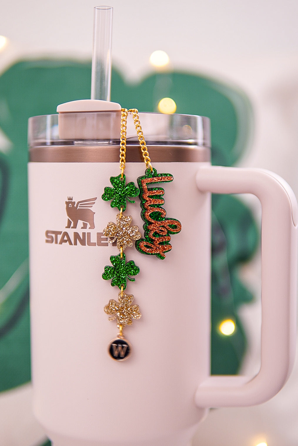 Lucky Clovers St. Patrick's Day Tumbler Charm