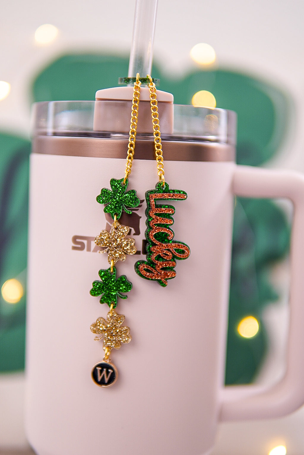 Lucky Clovers St. Patrick's Day Tumbler Charm