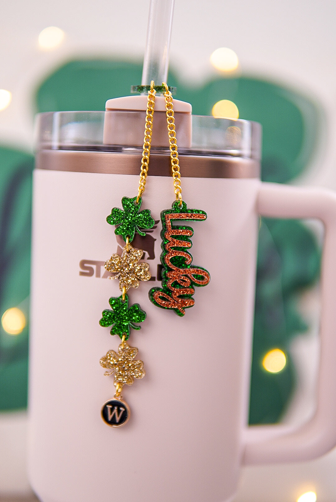 Lucky Clovers St. Patrick's Day Tumbler Charm