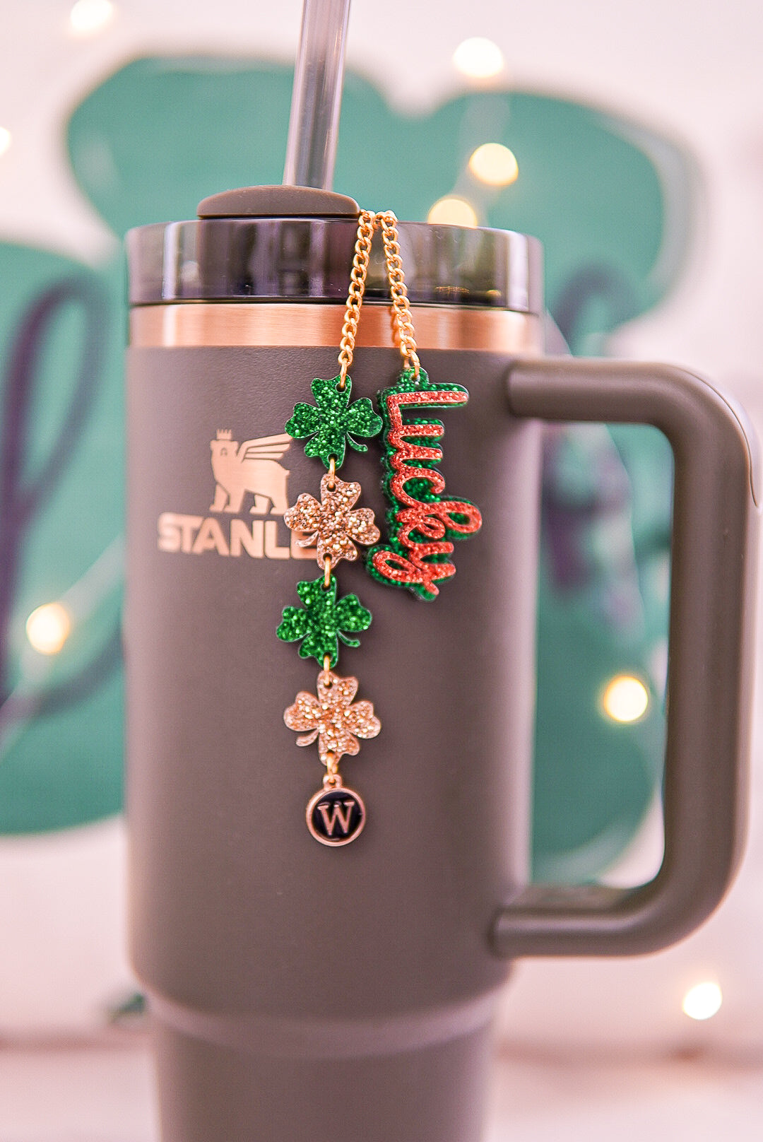 Lucky Clovers St. Patrick's Day Tumbler Charm
