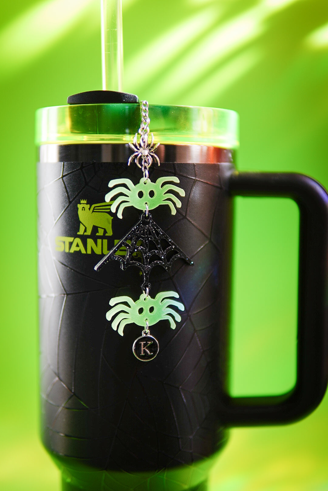 Glow Spider Tumbler Charm