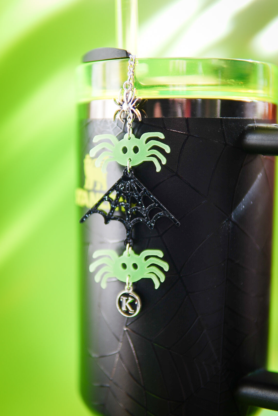 Glow Spider Tumbler Charm