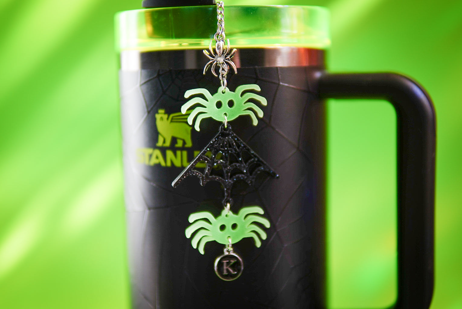 Glow Spider Tumbler Charm
