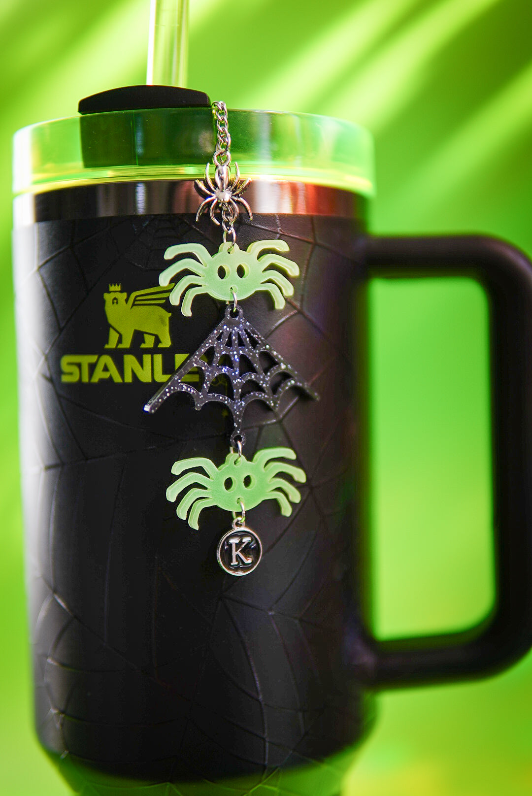 Glow Spider Tumbler Charm