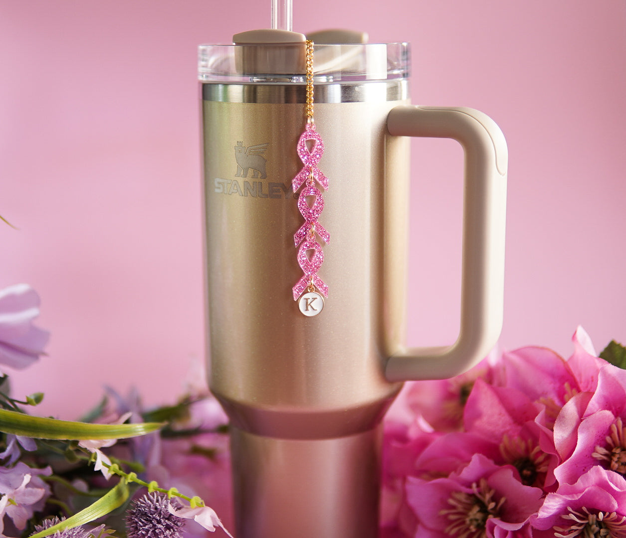 Breast Cancer Awareness Tumbler Charm