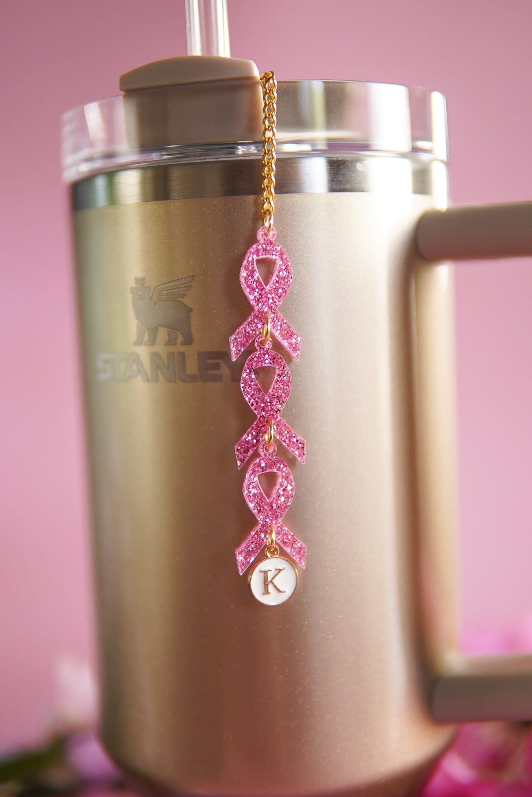 Breast Cancer Awareness Tumbler Charm