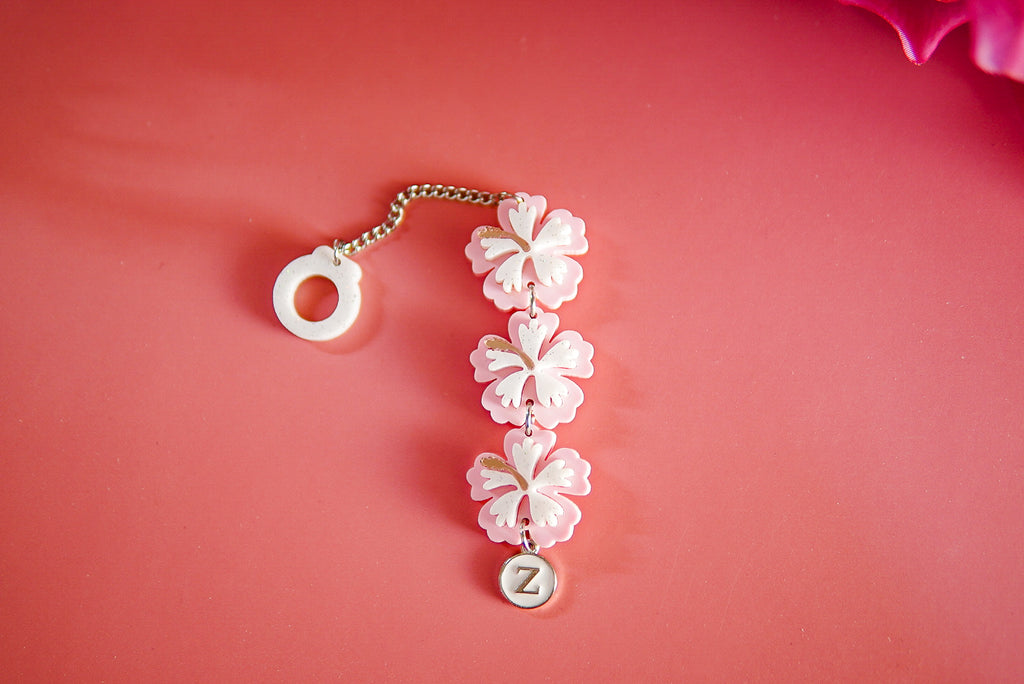Pink Hibiscus Tumbler Charm