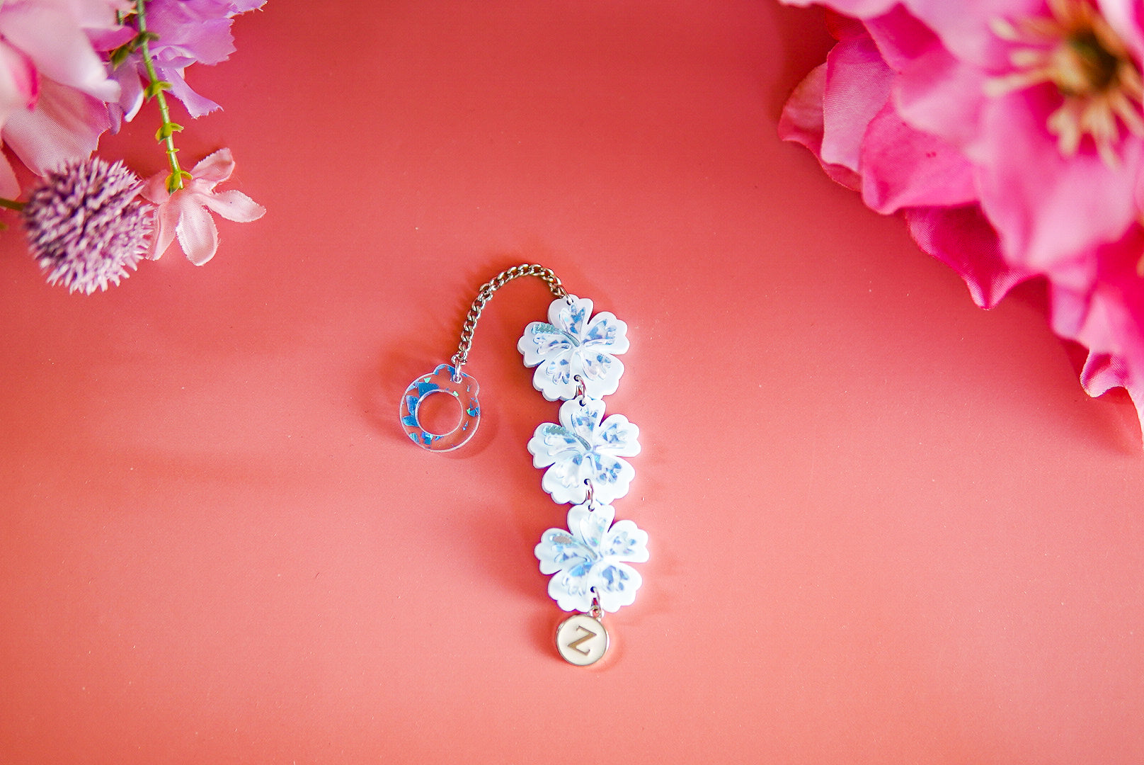 Cornflower Hibiscus Tumbler Charm