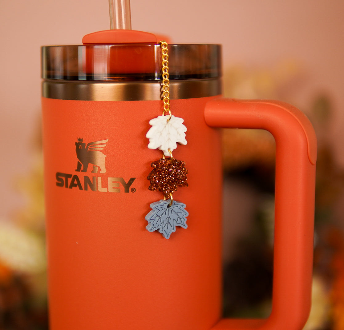 Boho Fall Leaves Tumbler Charm
