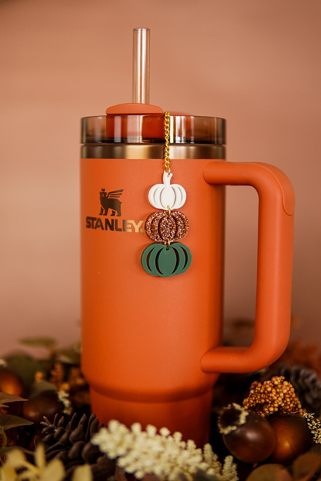 Boho Pumpkins Tumbler Charm