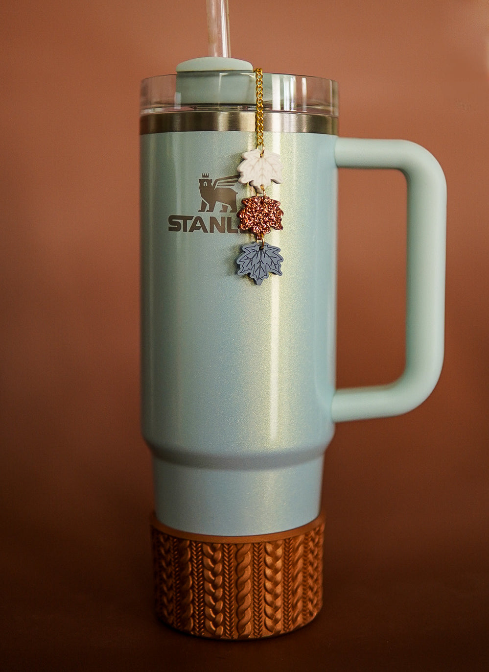 Boho Fall Leaves Tumbler Charm