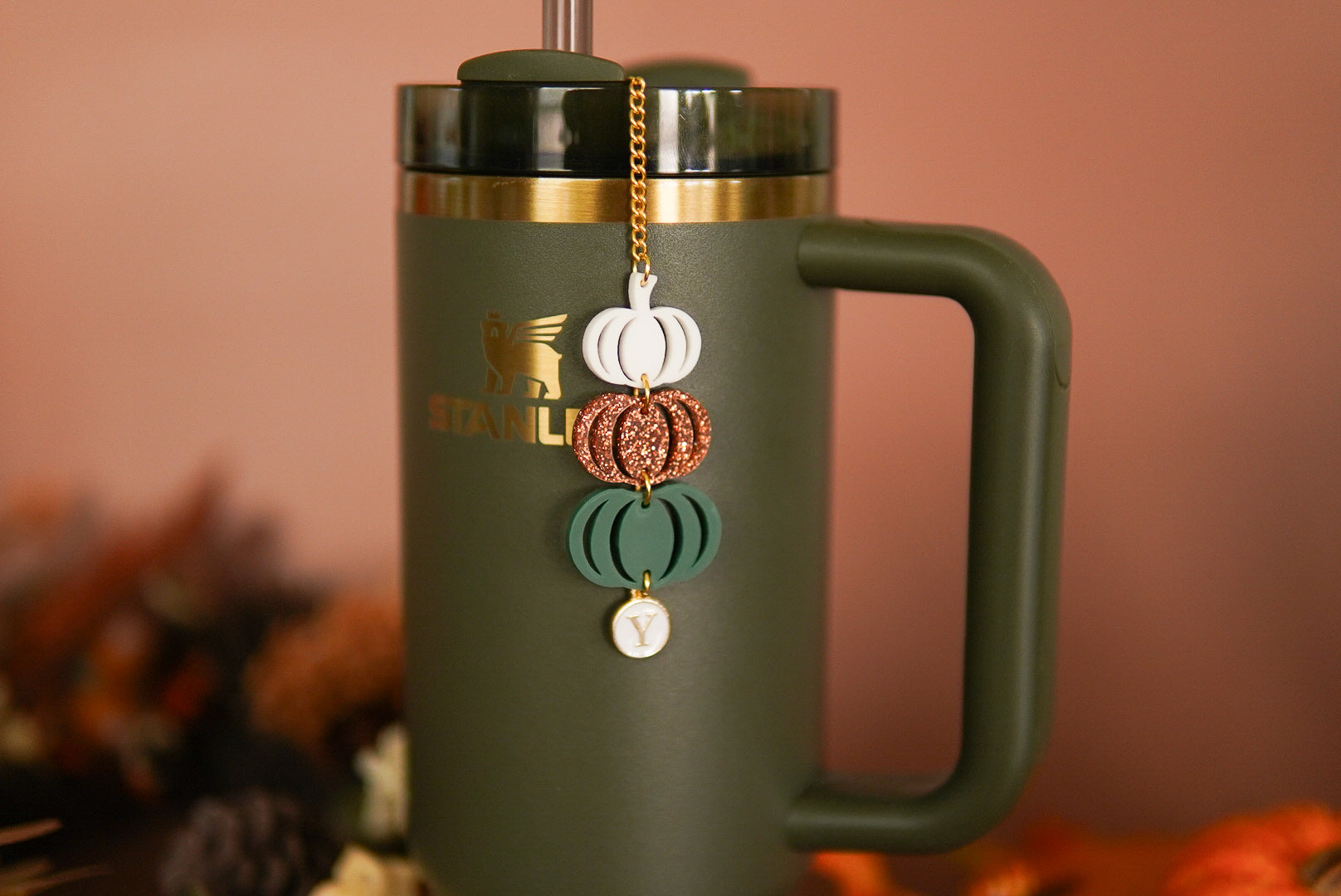 Boho Pumpkins Tumbler Charm