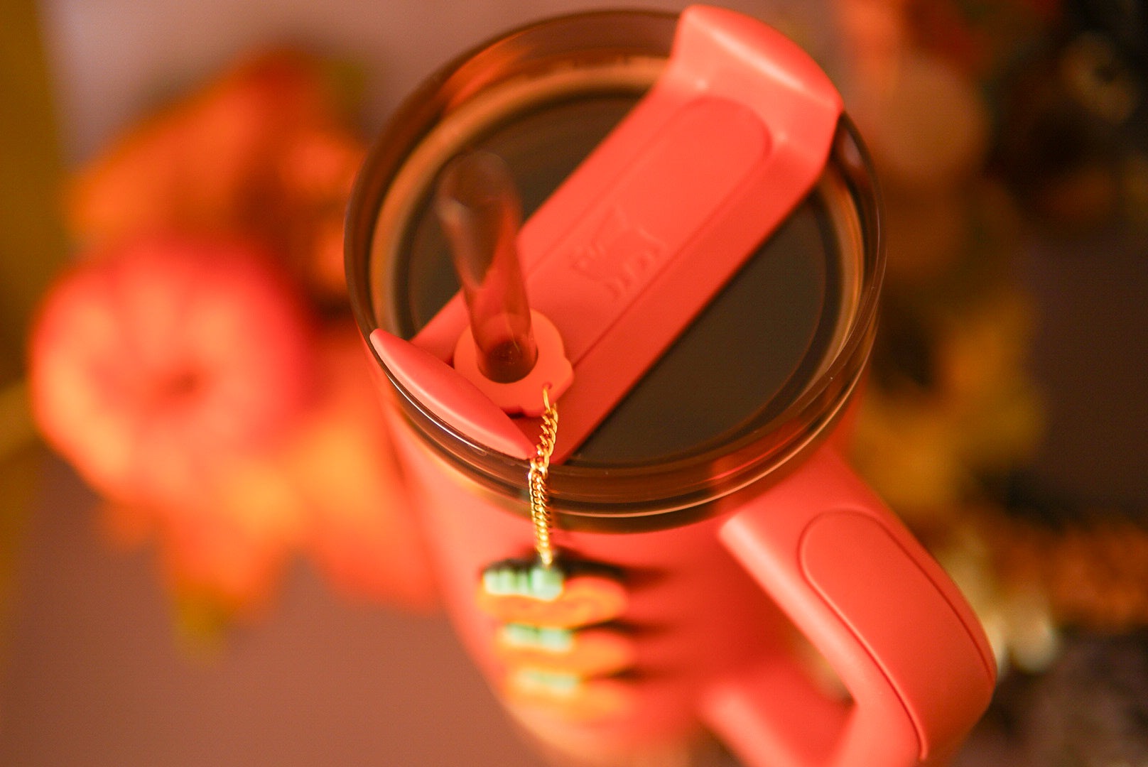 Heart Pumpkins Tumbler Charm