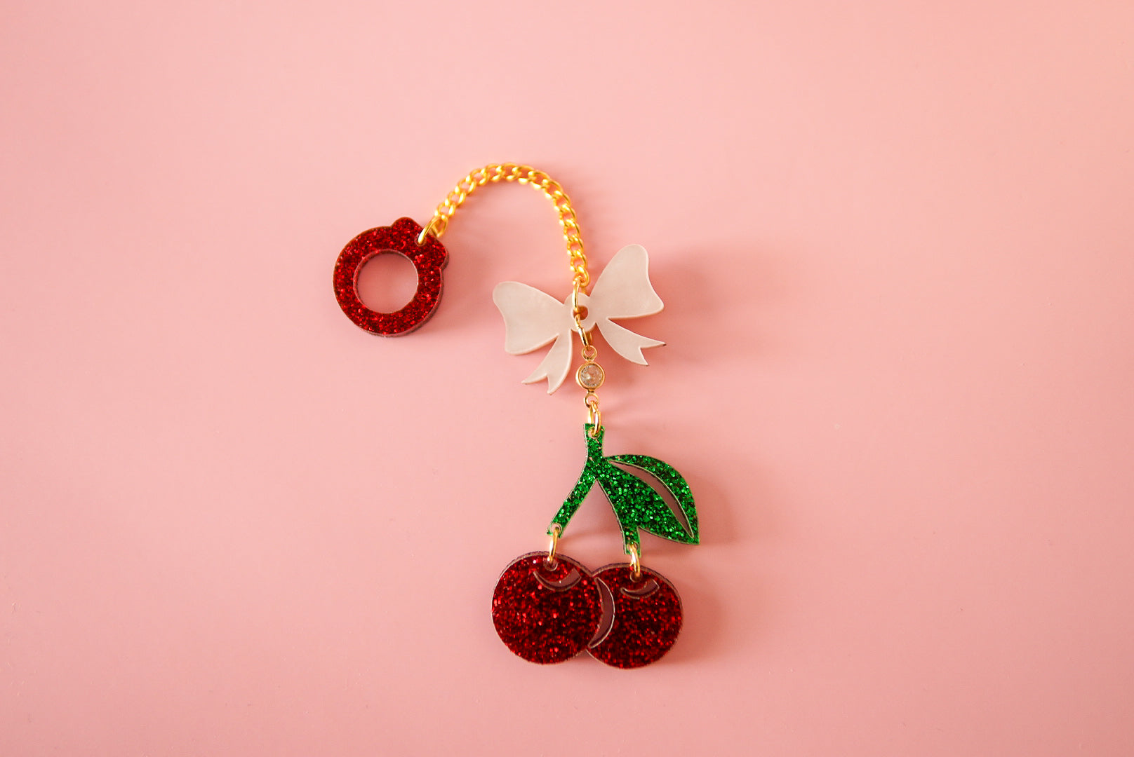 Cherry Bow Tumbler Charm