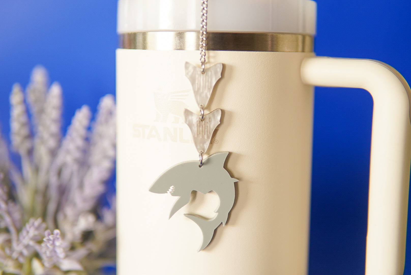 Great White Shark Tumbler Charm