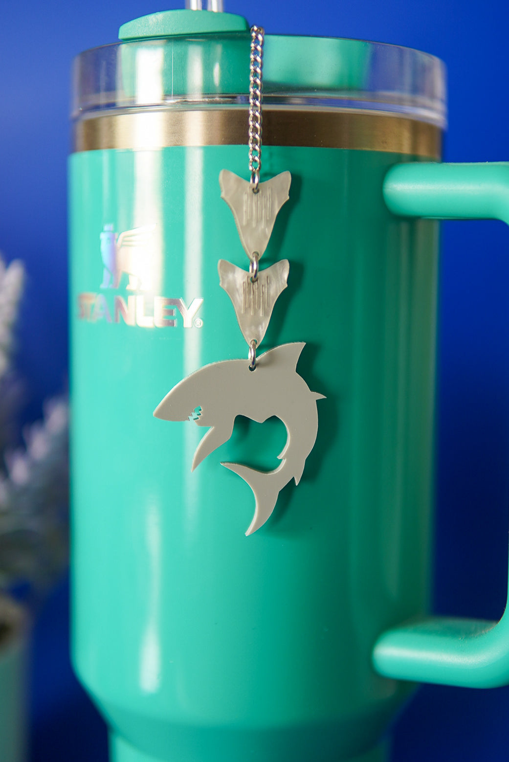 Great White Shark Tumbler Charm