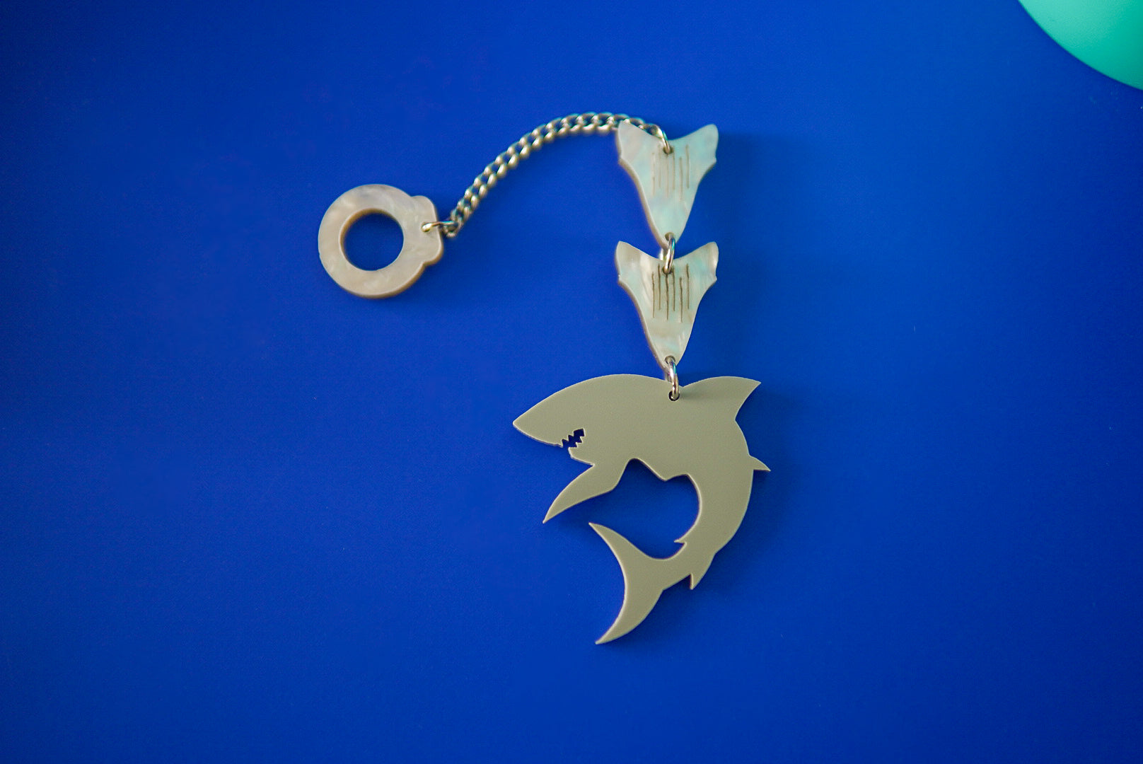 Great White Shark Tumbler Charm