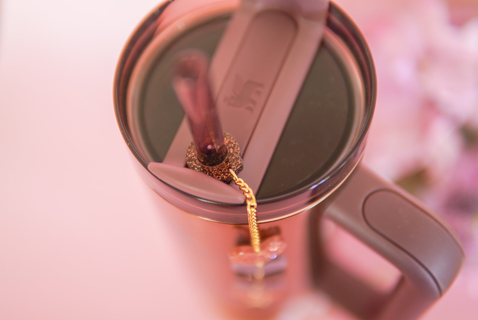 Polished Rose Gold Hearts Tumbler Charm