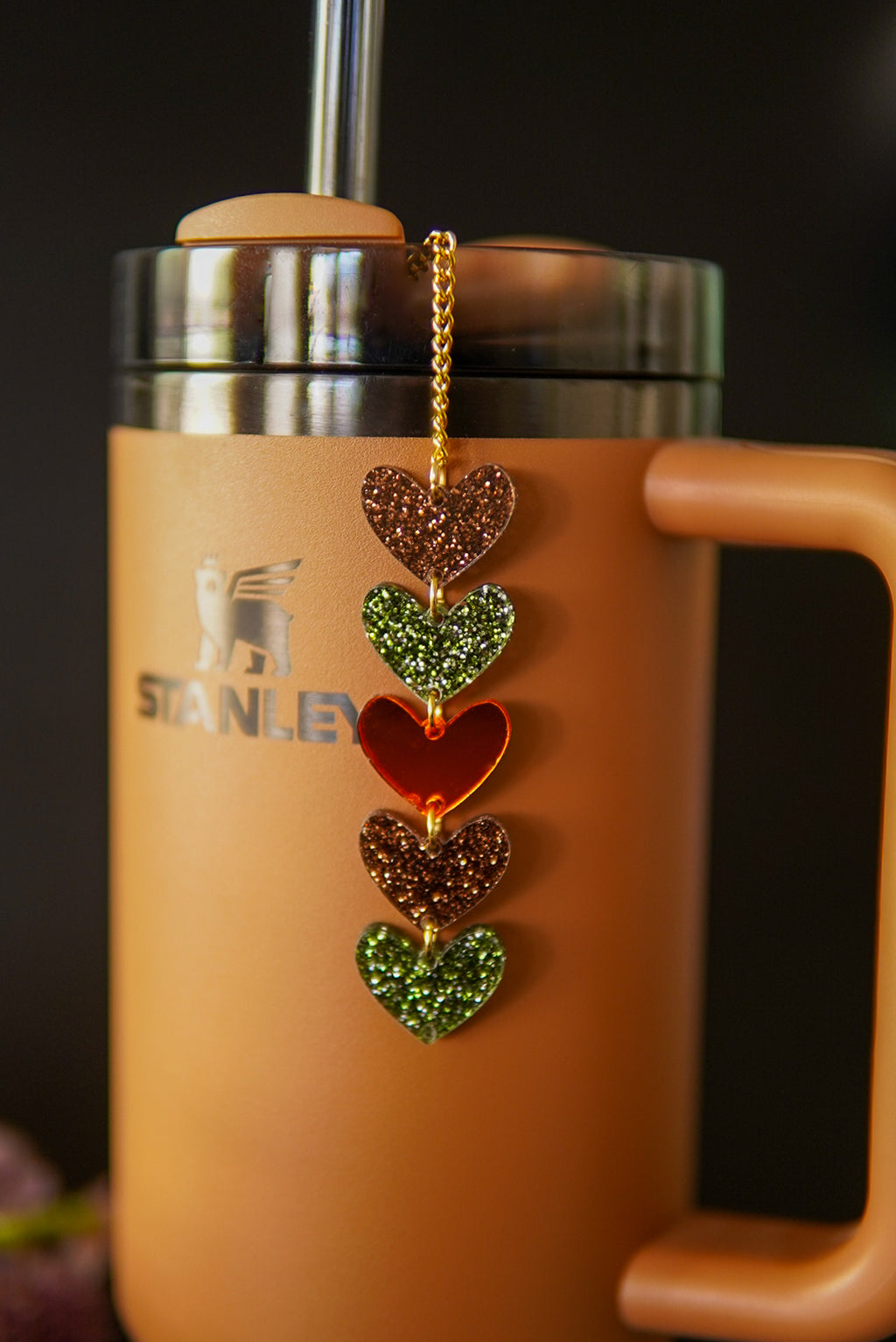 Camo Glitter Tumbler Charm