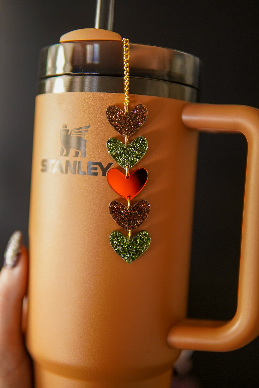 Camo Glitter Tumbler Charm