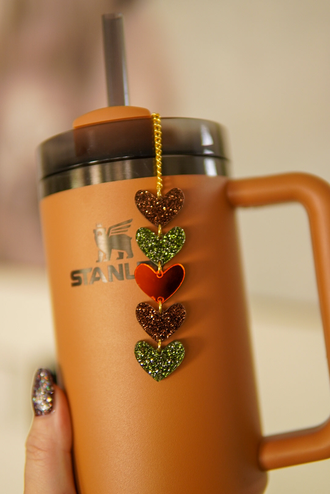 Camo Glitter Tumbler Charm