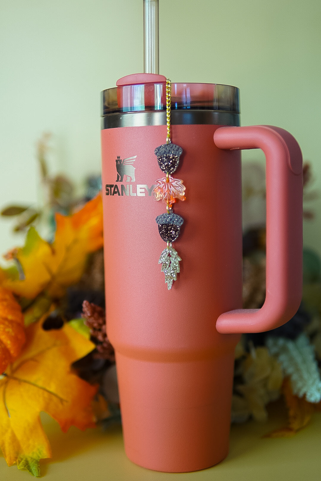 Acorns and Leaves Tumbler Charm
