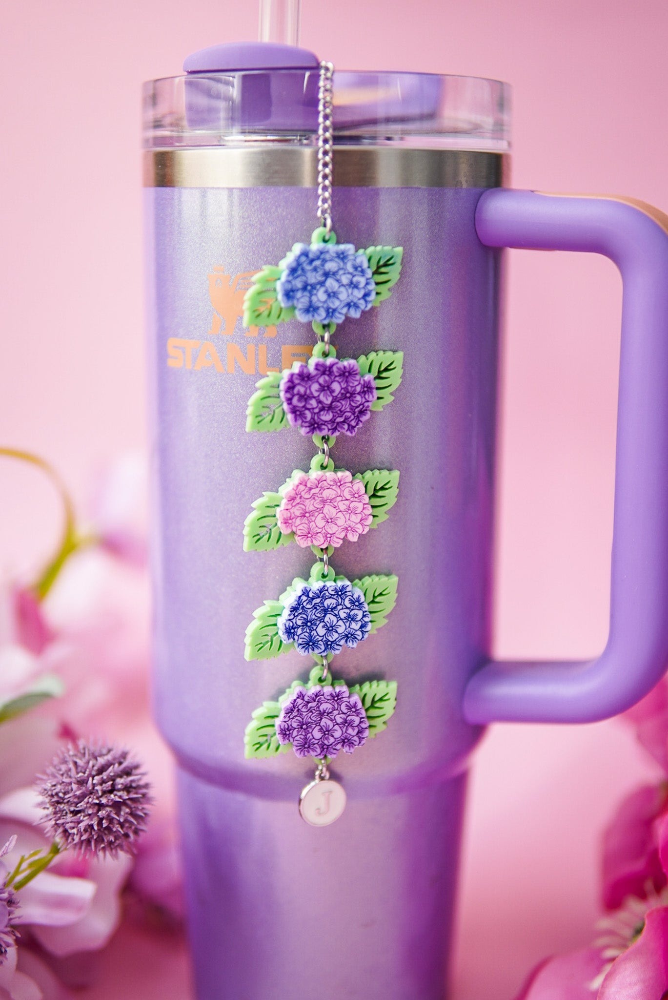 Hydrangea Tumbler Charm