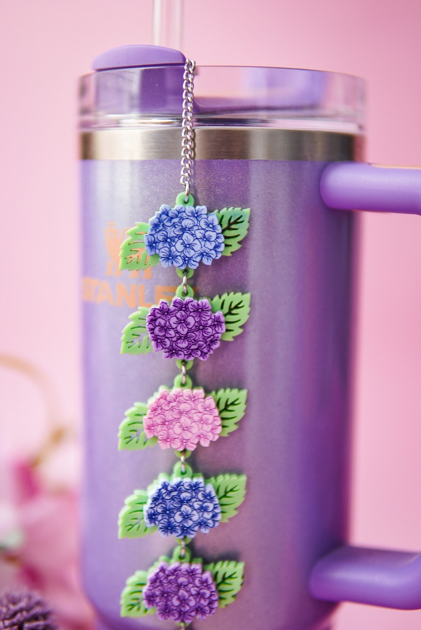 Hydrangea Tumbler Charm