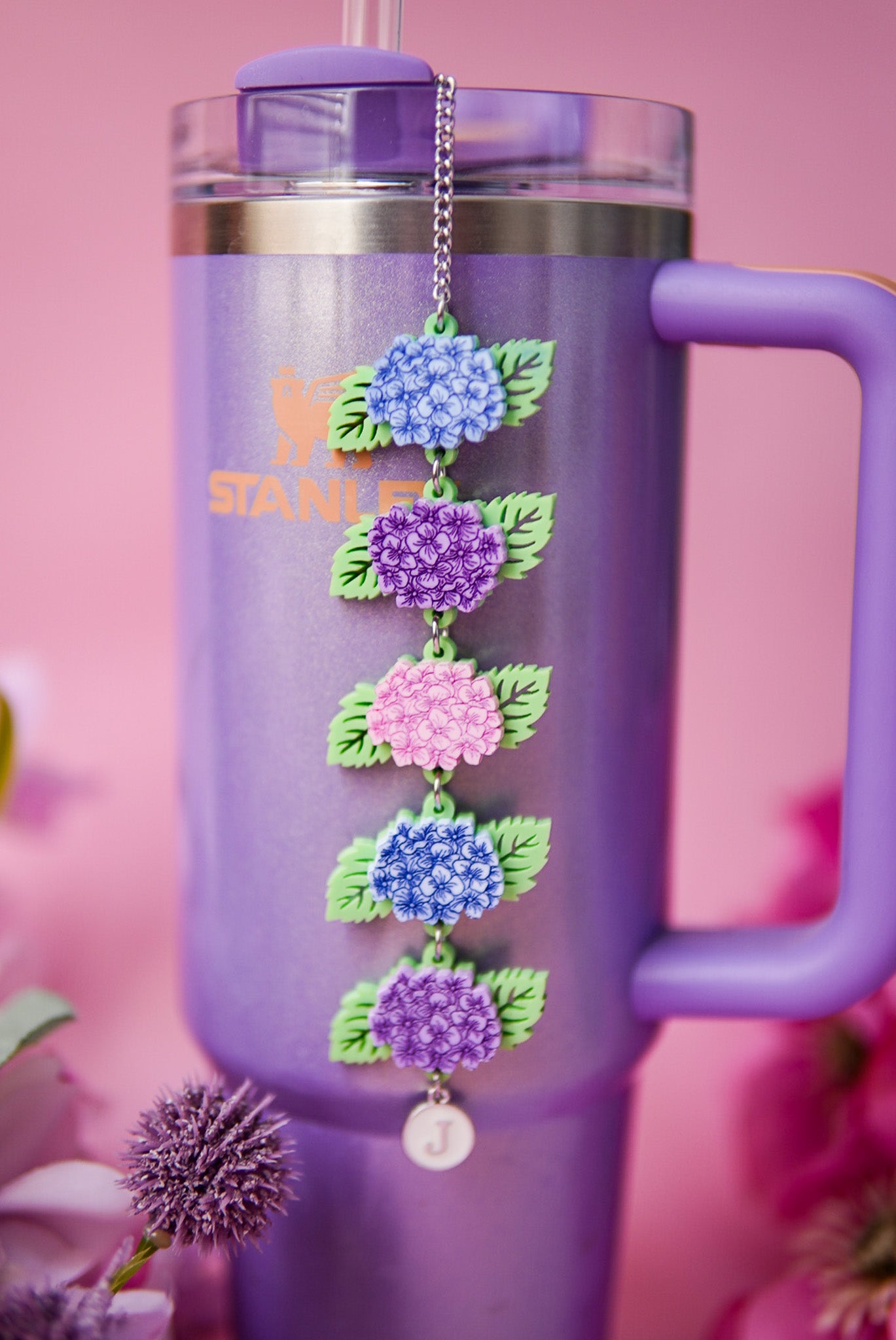 Hydrangea Tumbler Charm